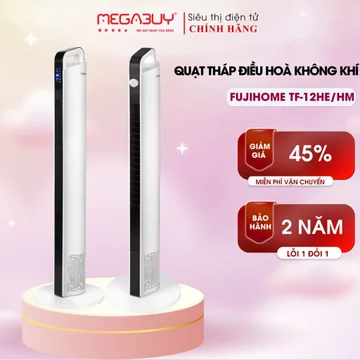 Quạt tháp điều hoà đối lưu không khí Fujihome, quạt không cánh 3 chế độ gió tiết kiệm điện, lọc không khí Ionizer