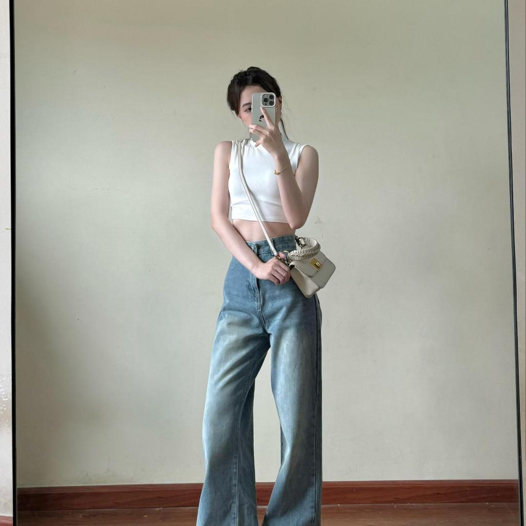 [TiQi Clothing] Áo Ba Lỗ Chất Bo Gân Dày Dặn Kèm Dây Chuyền Tháo Rời Được backless shirt