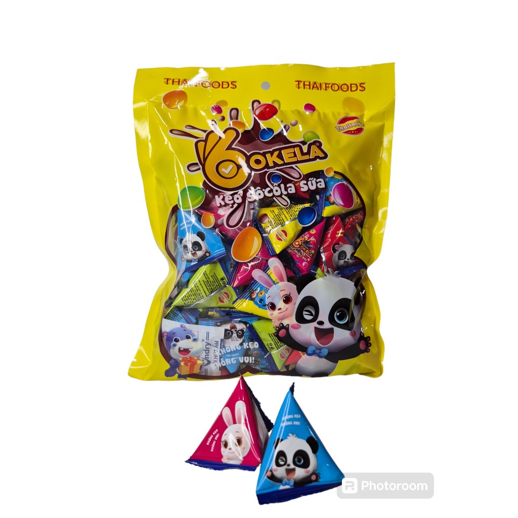 Kẹo Socola Sữa tam giác Okela túi 40 chiếc Thái Foods
