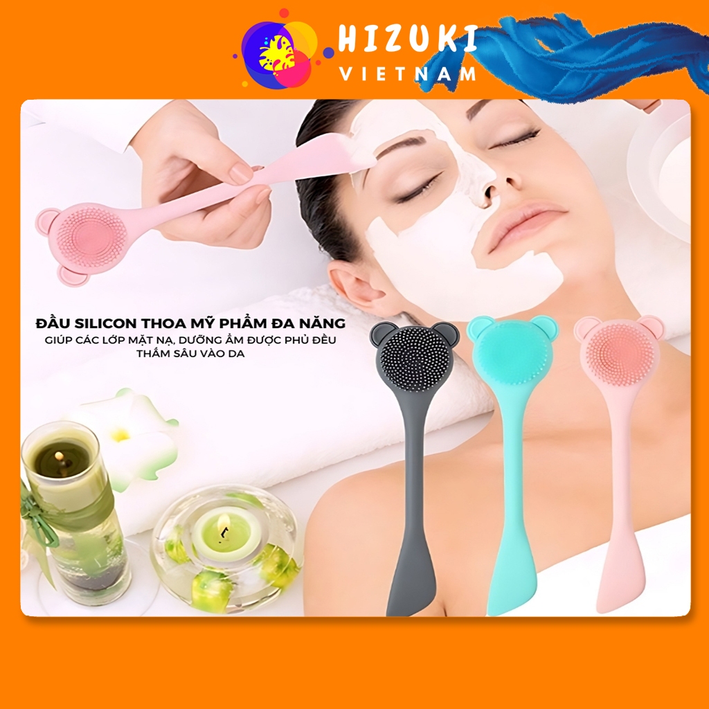 Cọ Đắp Mặt Nạ Silicone 2 Đầu Tiện Lợi Làm Sạch Sâu Lỗ Chân Lông