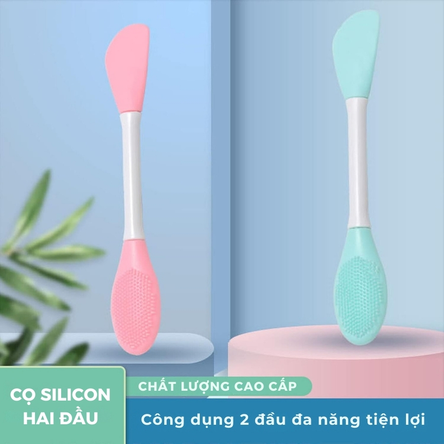 Cọ Đắp Mặt Nạ Silicone 2 Đầu Tiện Lợi Làm Sạch Sâu Lỗ Chân Lông
