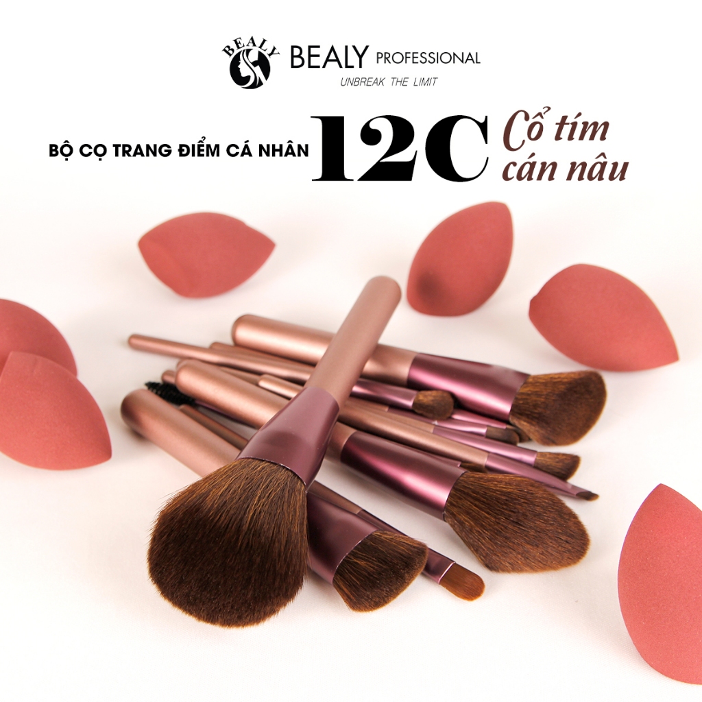 Ảnh TRANG ĐIỂM CÁ NHÂN 12C CỔ TÍM CÁN NÂU + TÚI 1
