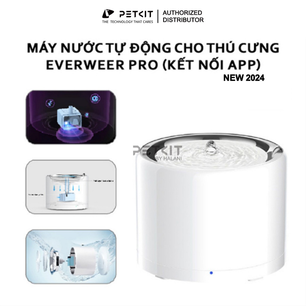 Ảnh Máy Uống Nước Cho Mèo Petkit, Máy Lọc Nước Không Dây Eversweet Pro Kết Nối App 1