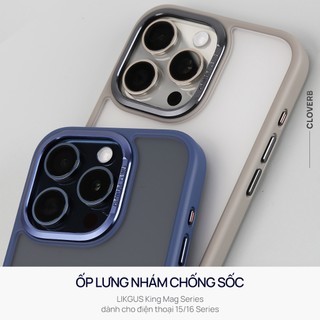Ốp Lưng Nhám Likgus King cho iPhone 15 Pro Max Chống Sốc Chống Trượt