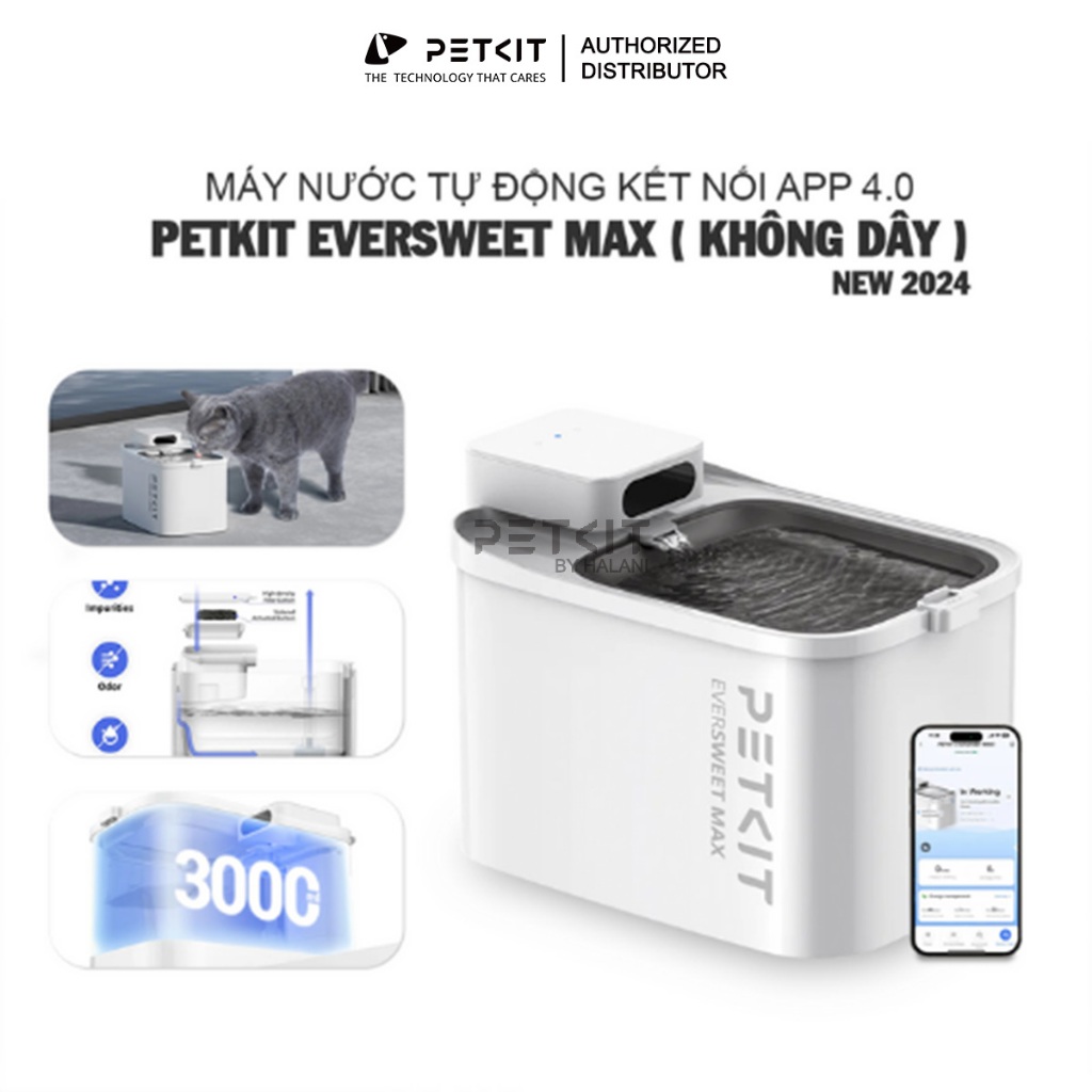 Ảnh MÁY NƯỚC THƯƠNG HIỆU PETKIT EVERSWEET MAX 3L (KHÔNG DÂY) 2