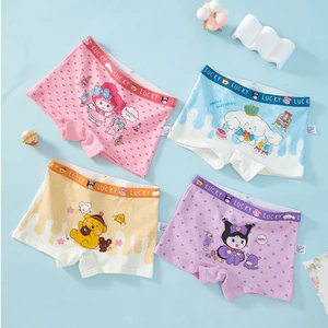 4 Quần chíp bé gái, quần chip đùi bé gái cotton cao cấp họa tiết Kuromi gấu xanh vàng ngộ nghĩnh 8-36kg