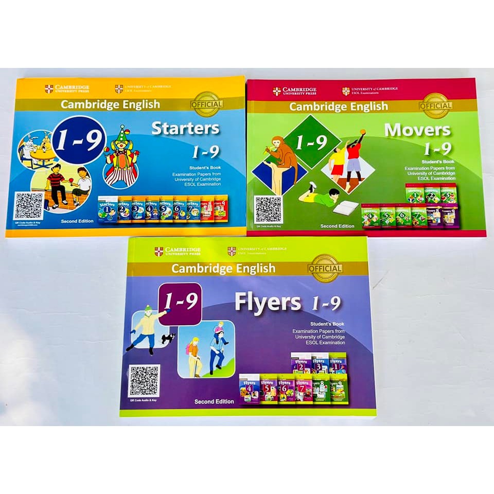 Ảnh Sách- Cambridge Starters, Movers, Flyers - in gộp 1-9 -Sách in màu 1