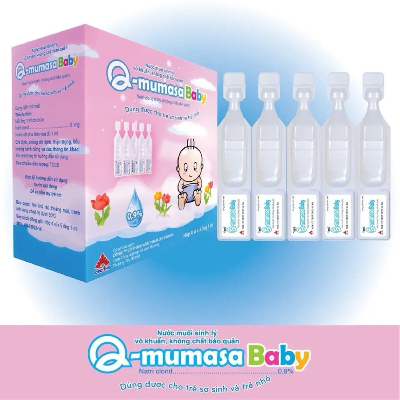 Nước muối sinh lý vô khuẩn cho bé Q - Mumasa Baby