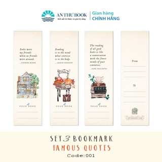 Set 3 bookmark kèm lời nhắn yêu thương - Nhà Sách An Thư