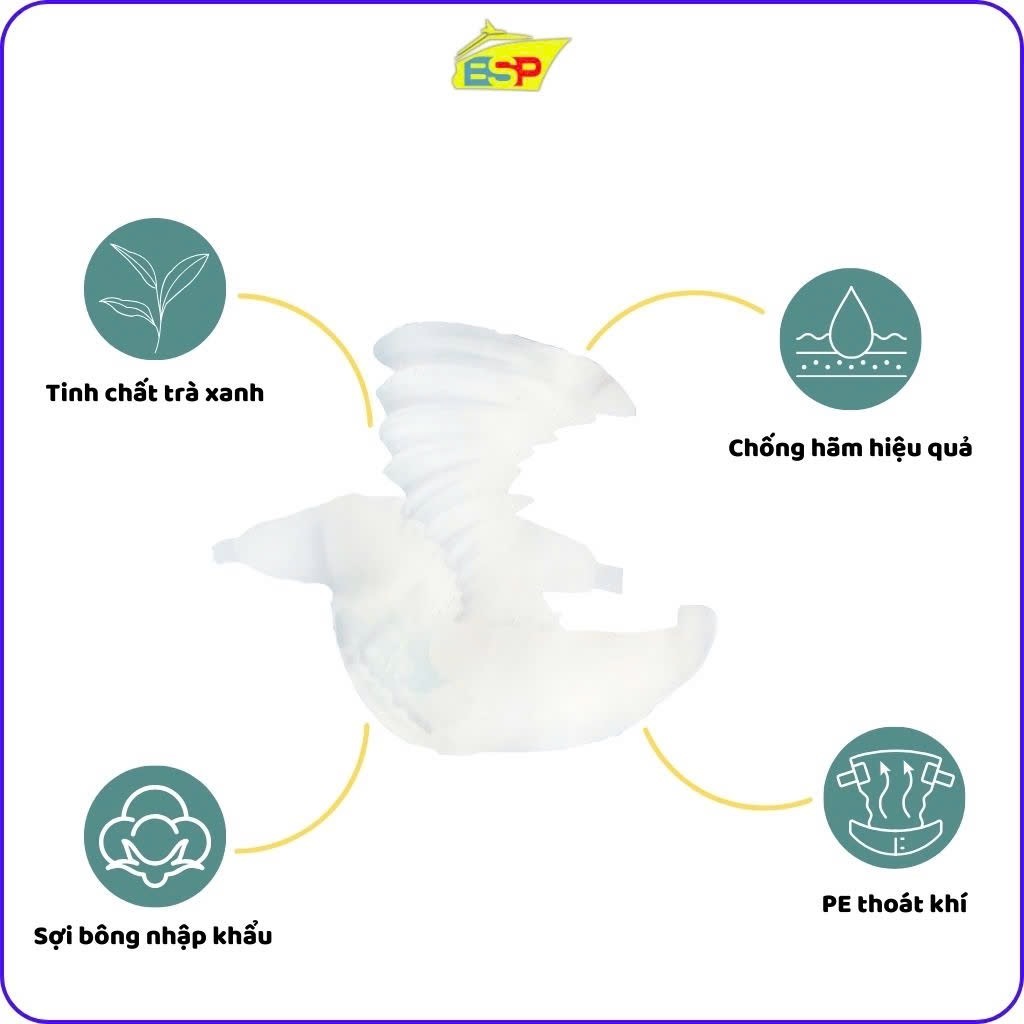 [XẢ HÀNG] Bỉm/Tã dán người lớn KISSME – Chống tràn, thấm hút nhanh bịch 10 miếng date tháng 08-09/2026