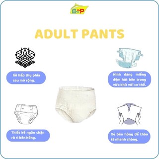 [XẢ HÀNG] Bỉm/Tã quần người lớn hiệu MIKUBI mềm mại, thấm hút, kháng khuẩn tốt (Bịch 10 miếng) - Date tháng 6/2027