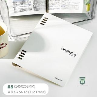 SỔ CÒNG SẮT BINDER ORIGINAL A5/B5 THIẾT KẾ ĐƠN GIẢN BASIC giấy kẻ ngang 4 BÌA + 120 TRANG_JOY OFFICE
