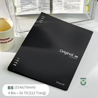 SỔ CÒNG SẮT BINDER ORIGINAL A5/B5 THIẾT KẾ ĐƠN GIẢN BASIC giấy kẻ ngang 4 BÌA + 120 TRANG_JOY OFFICE