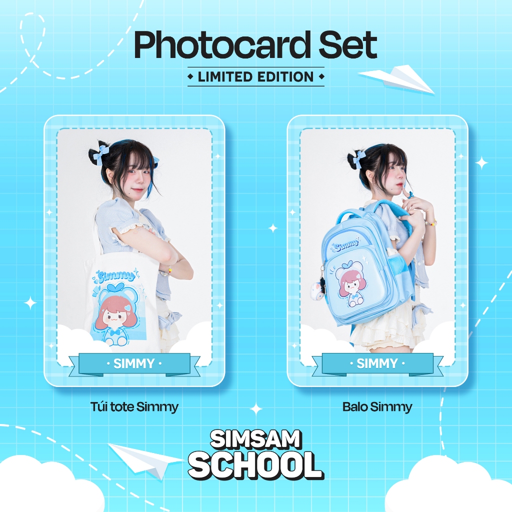 Photocard Sim Sam School, thẻ bo góc Sim Sam Hero Team, thẻ bài Simmy ...