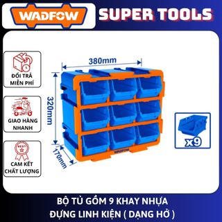 ĐỒ NGHỀ WADFOW Bộ tủ gồm 9 khay nhựa đựng linh kiện WTB8330