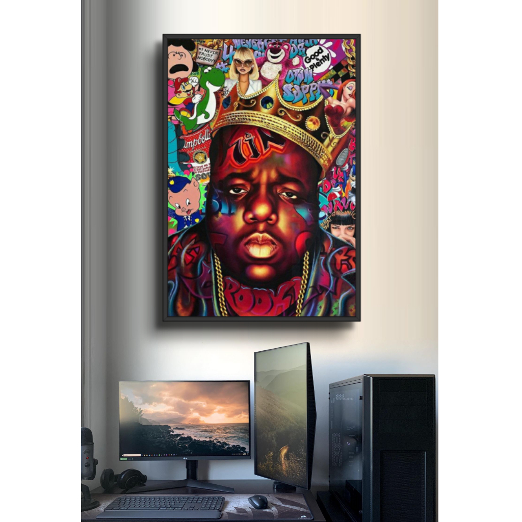 Tranh Gỗ Graffiti Tráng Gương Có Khung Phong Cách Hiện Đại Sang Trọng Decor Phòng Không Gian Làm Việc Decor Tường