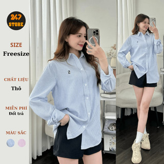 Áo sơ mi nữ kẻ sọc nam nữ mặc đôi unisex - 247store - Somike3071_P4K4