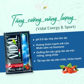 Sữa tắm dây Vidal 9ml gói phù hợp đi du lịch