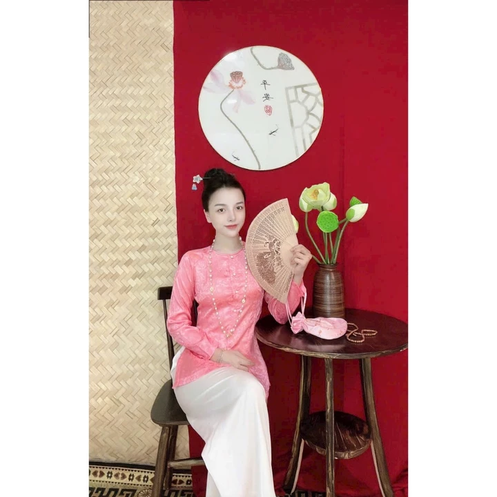 ÁO BÀ BA CỔ TRÒN TAY DÀI, ÁO LẺ BÀ BA CÀI NÚT TAY DÀI CHẤT VẢI GẤM ĐỦ SIZE