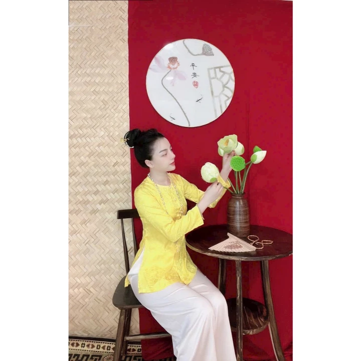 ÁO BÀ BA CỔ TRÒN TAY DÀI, ÁO LẺ BÀ BA CÀI NÚT TAY DÀI CHẤT VẢI GẤM ĐỦ SIZE