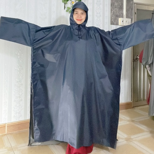 ÁO MƯA 2 DẦU VẢI DÙ VÂN TỔ ONG CAO CẤP CHỐNG THẤM NƯỚC