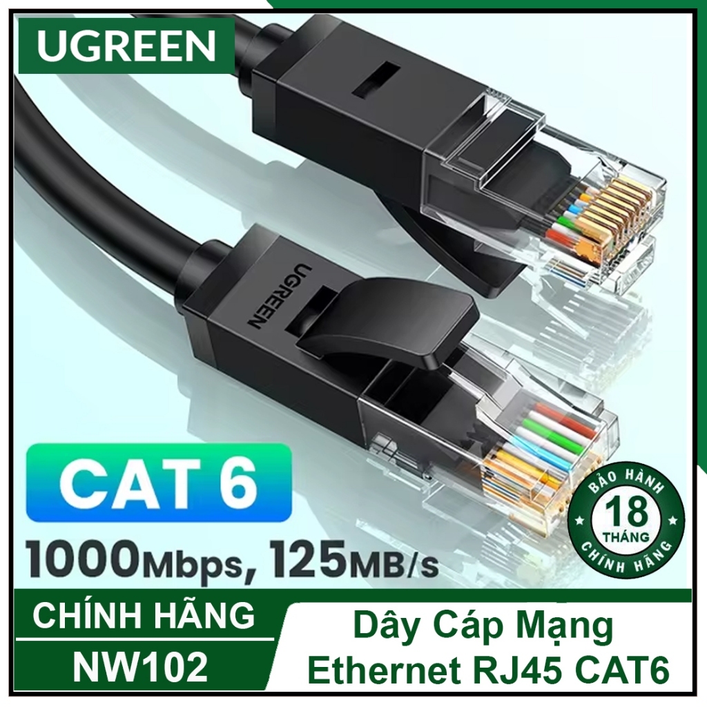 Dây Cáp Mạng Ethernet RJ45 CAT6 Ugreen NW102, Tốc Độ 10Gbps, Dài 5m-50m ...