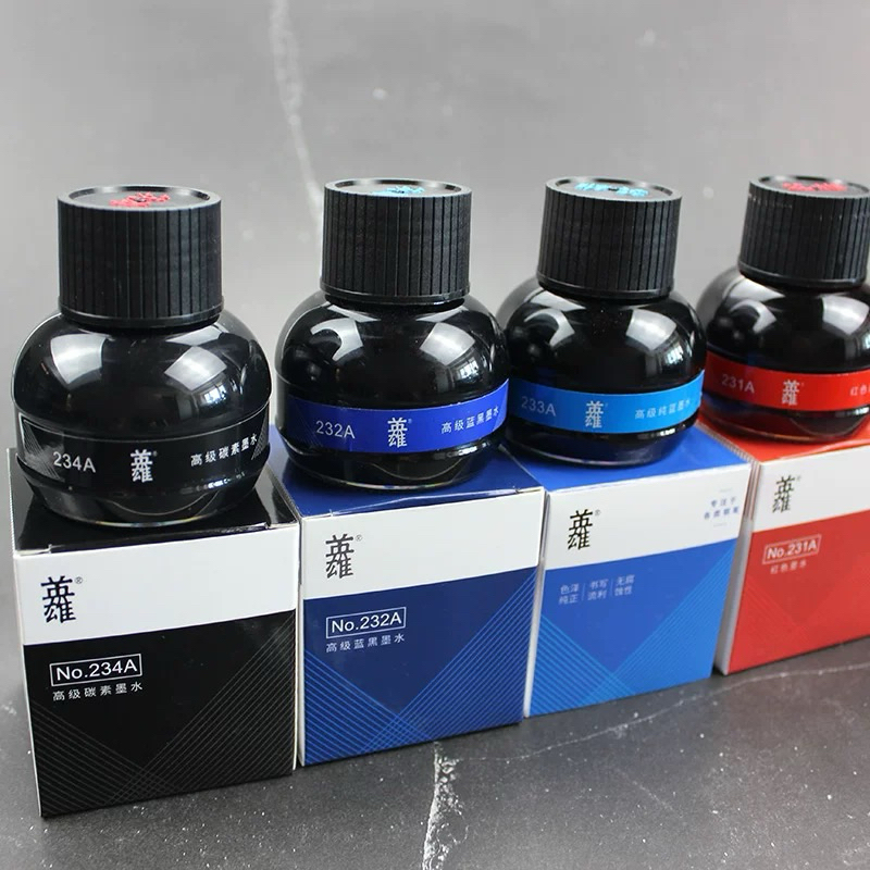 (3 màu) Lọ mực cao cấp 75ml dành cho luyện thư pháp, viết chữ, vẽ tranh, bút máy