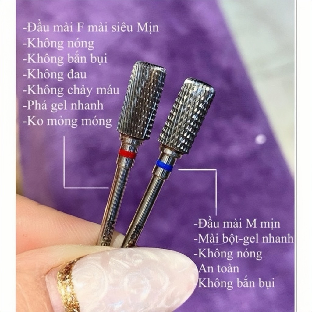 [MUA 1 TẶNG 1] Đầu Mài Chuyên Dụng Làm Nail 5in1 Mỹ Titanium Chính Hãng