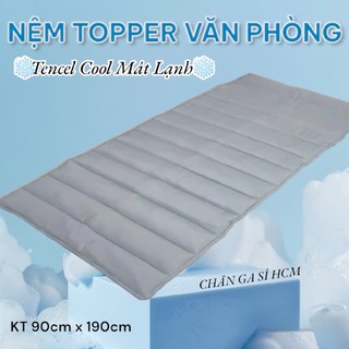 ❄️Nệm Topper Lyocell Mát Lạnh❄️ Nệm Topper Ngủ Văn Phòng Xếp Gọn Nhẹ, Êm Ái, Thoáng Mát, Đa Năng_HCM