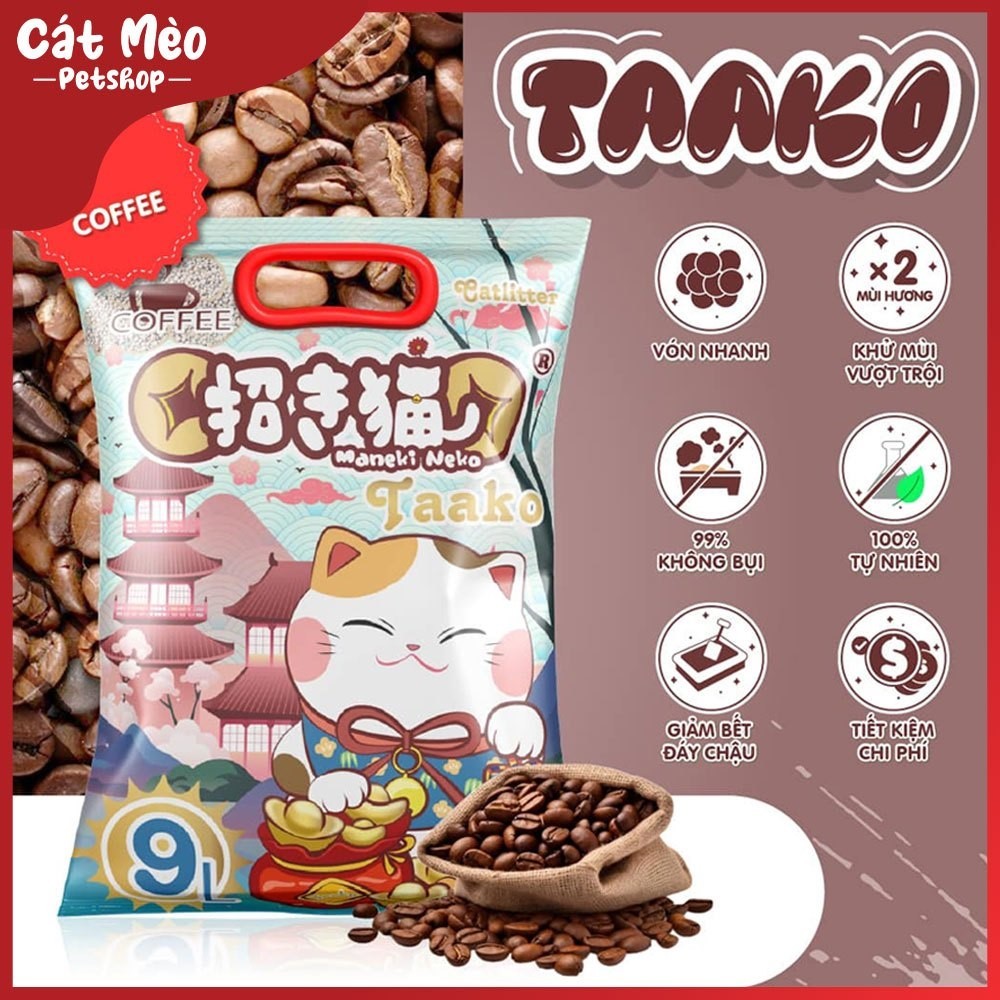 Cát Vệ Sinh MANEKI TAAKO Cho Mèo - Túi 9L