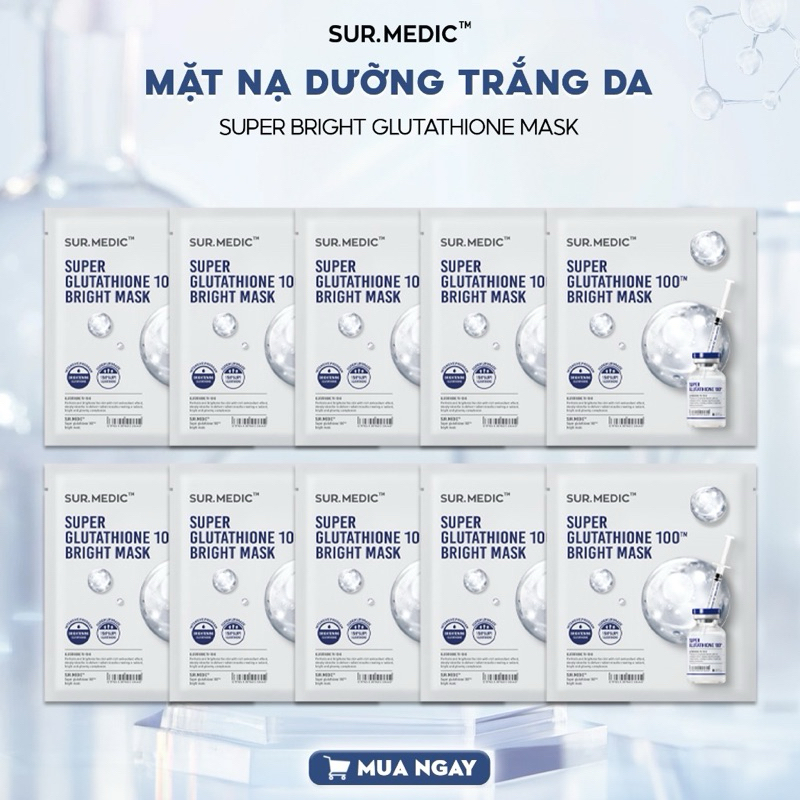 Mặt nạ dưỡng trắng Sur.Medic 30g + nạ Sur.medic Age Control Multi Vita+Mặt nạ dưỡng ẩm Sur.medic Hyaluronic  IS104