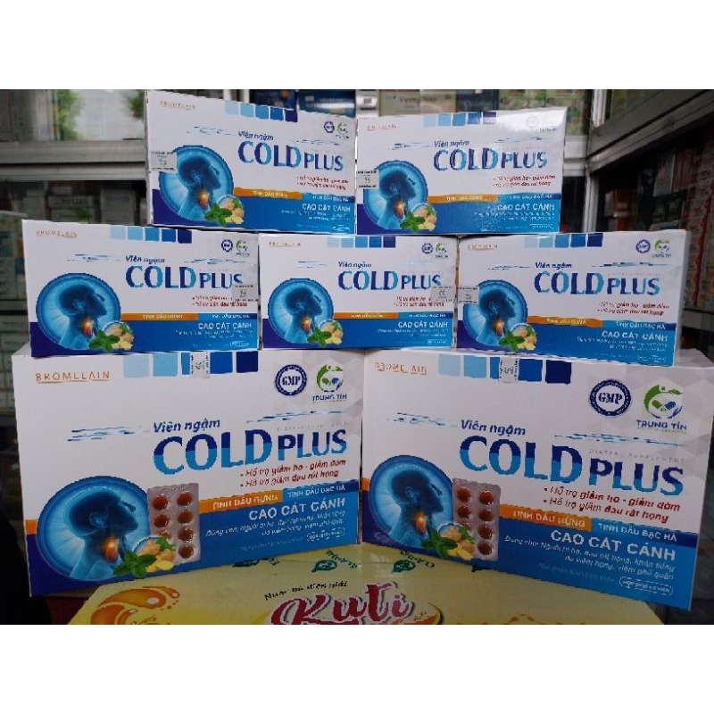 [CHÍNH HÃNG] Viên Ngậm COLD PLUS Hộp 30vien, Hỗ trợ giảm ho đau rát ...