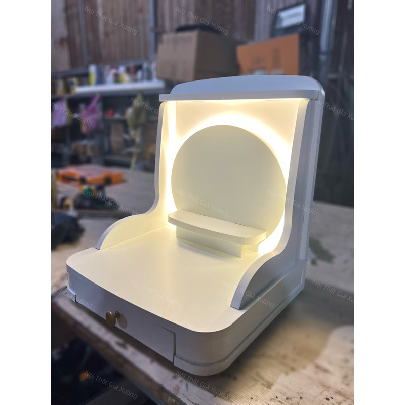 ( Có Đèn Led Sẵn ) BÀN THỜ THẦN TÀI THỔ ĐỊA TRƠN SIZE NHỎ