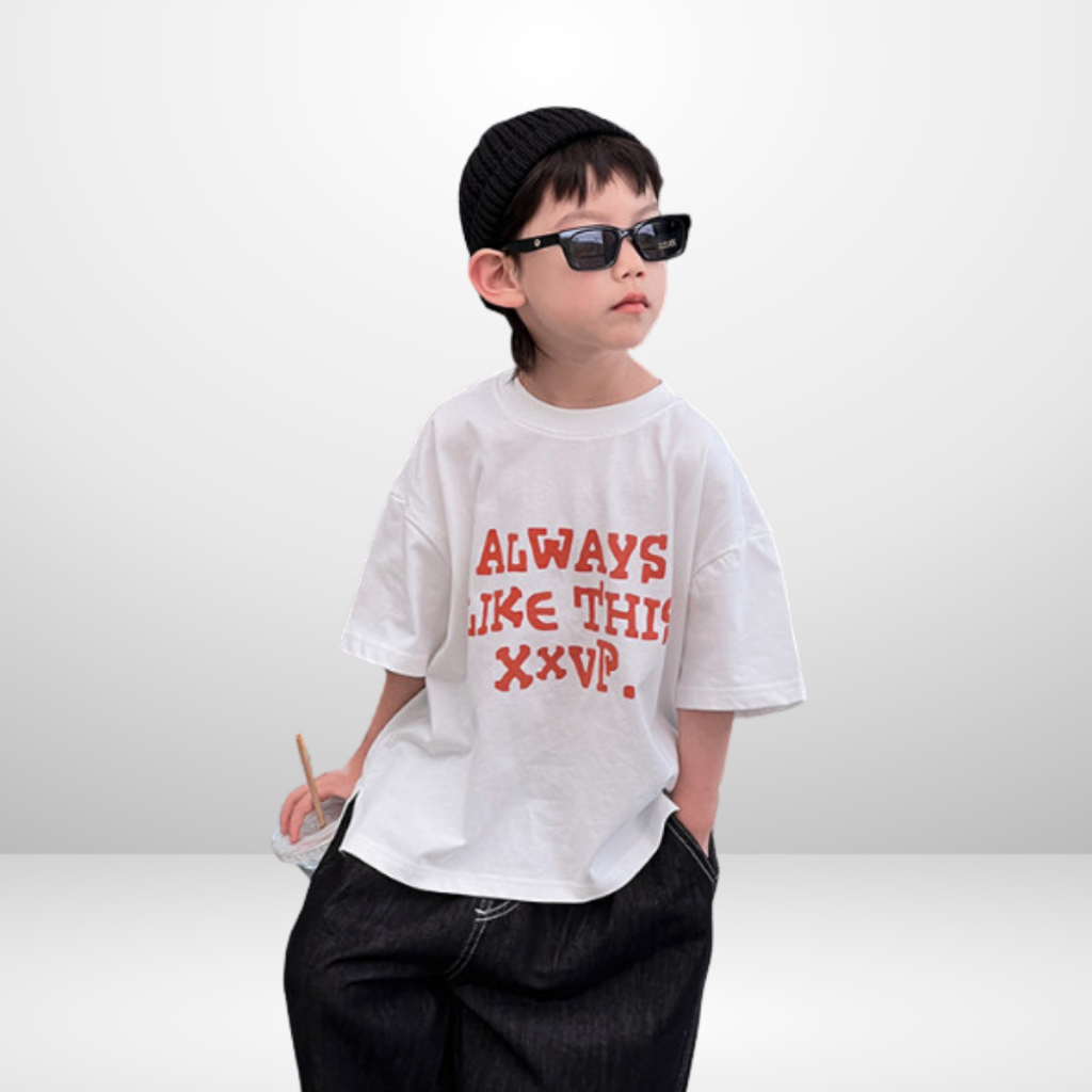 Áo Thun Ngắn Tay Mùa Hè Cho Bé Trai, Bé Gái In Hình Năng Động, Cổ Tròn B558 | JJ Kids Fashion