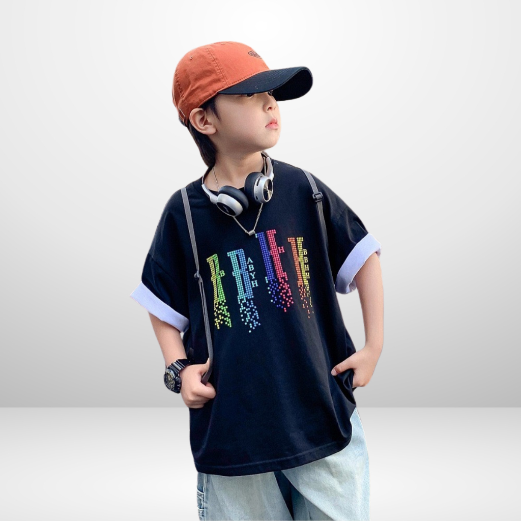 Áo Thun Ngắn Tay Mùa Hè Cho Bé Trai, Bé Gái In Hình Năng Động, Cổ Tròn B557 | JJ Kids Fashion