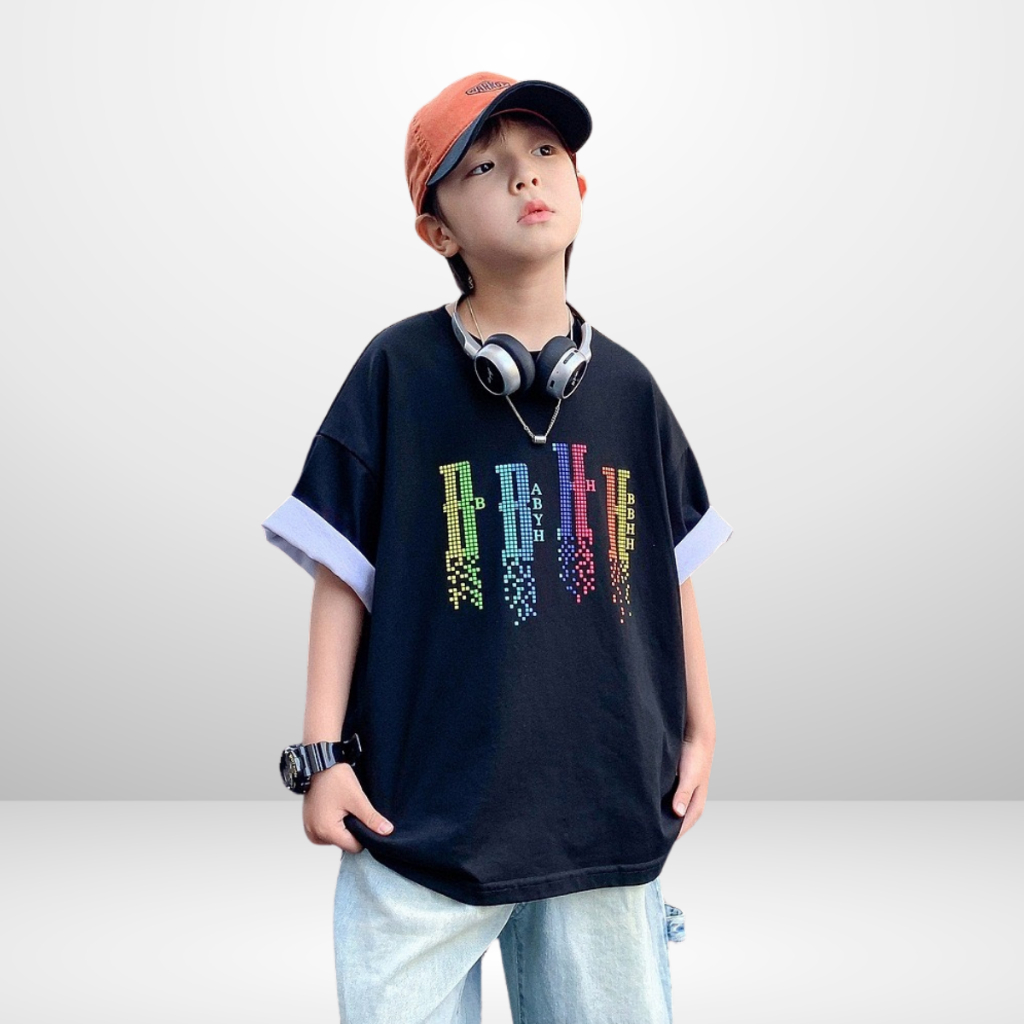 Áo Thun Ngắn Tay Mùa Hè Cho Bé Trai, Bé Gái In Hình Năng Động, Cổ Tròn B557 | JJ Kids Fashion