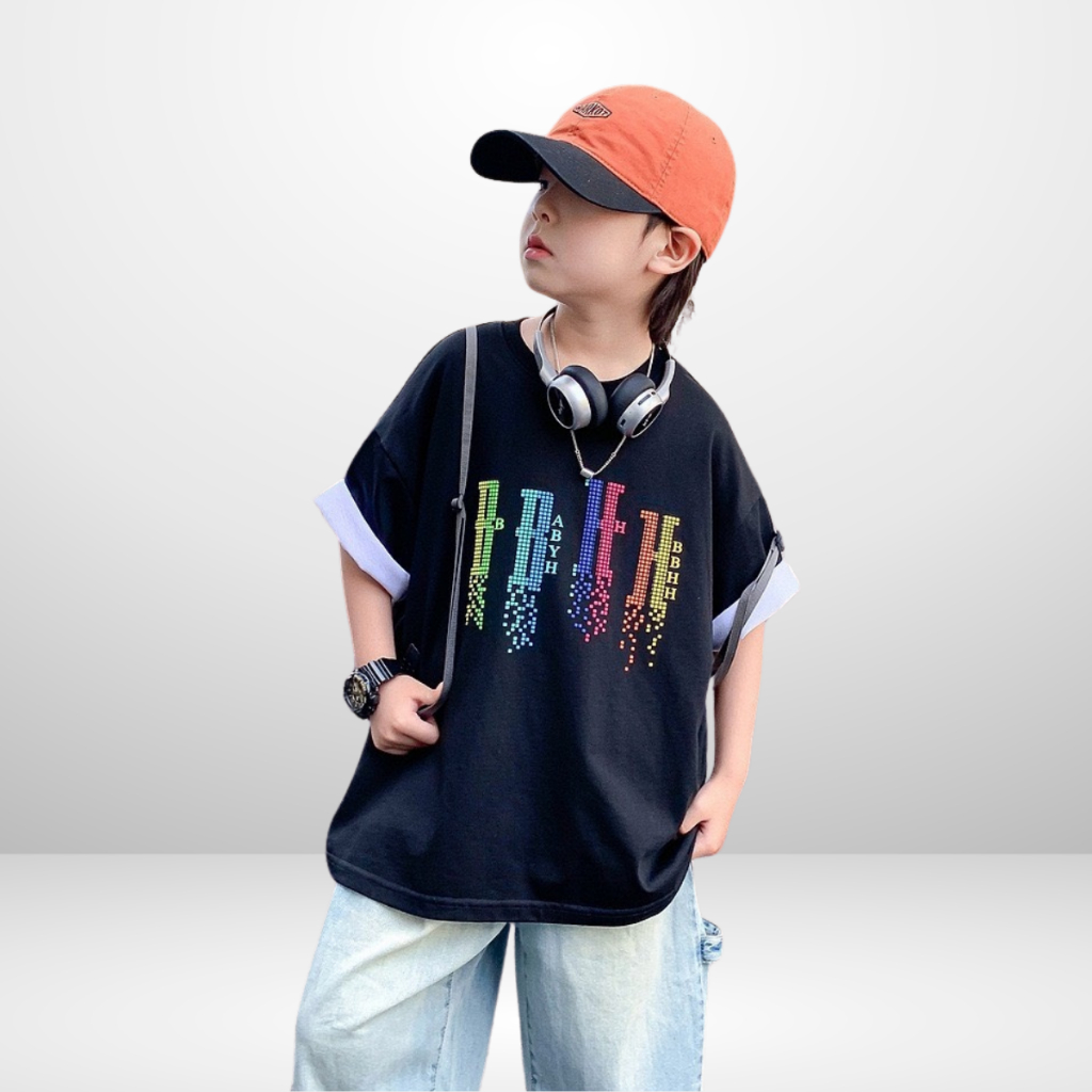 Áo Thun Ngắn Tay Mùa Hè Cho Bé Trai, Bé Gái In Hình Năng Động, Cổ Tròn B557 | JJ Kids Fashion