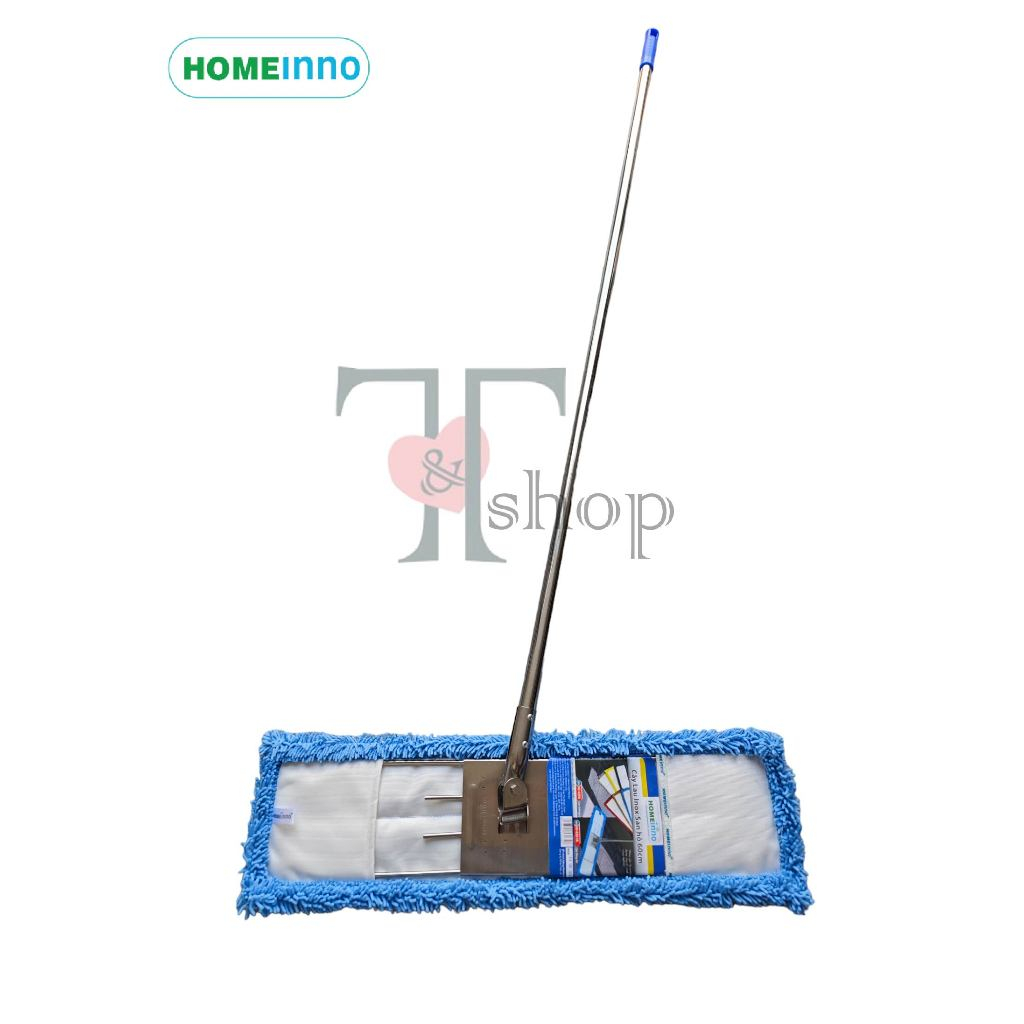 Cây Lau Nhà Công Nghiệp Bảng Lau San Hô 60cm Homeinno CÁN THẲNG Dài 150cm