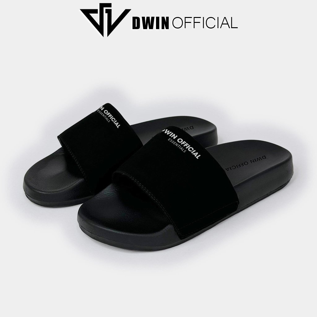 Ảnh Dép quai ngang nam nữ slipper DWIN đen fullbox local brand 1.0 3
