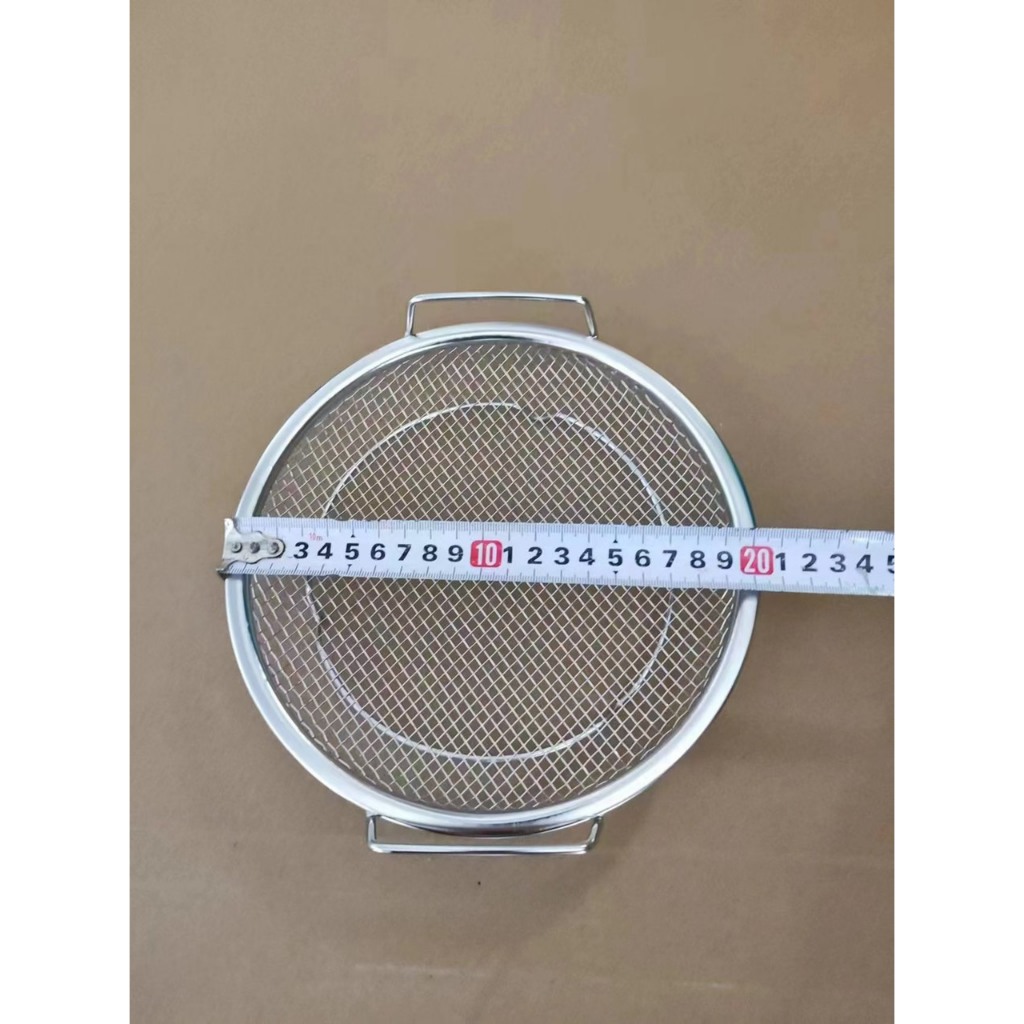 SET KHAY (ĐĨA) KÈM VỈ LƯỚI LỌC DẦU CHẤT LIỆU INOX 304 CAO CẤP, SIZE 20CM (Tuyển   )