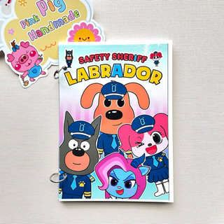 Đồ chơi bóc dán cảnh sát trưởng Labrador mẫu 2 - Búp bê giấy Pighandmade