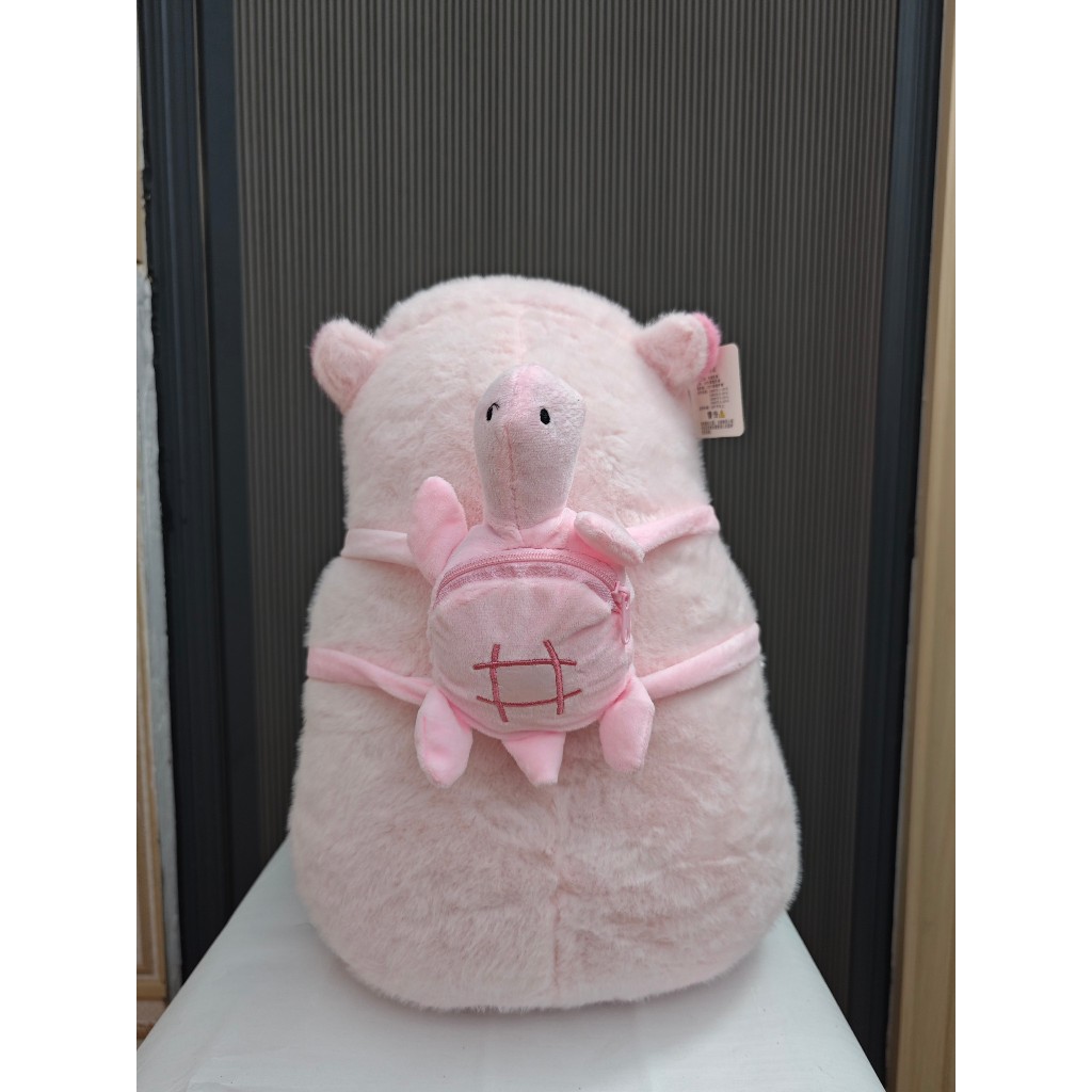 Capybara Hồng Chảy Nước Mũi Tặng Kèm Balo Rùa Gấu Bông Capybara Chảy Nước Mũi Hồng Capyabra Hồng Đeo Balo Rùa