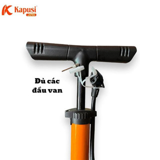 Bơm xe đạp xe máy Kapusi Dài 60cm lực bơm khỏe, bơm tay nhẹ nhàng tiện lợi có đầu bơm bóng, bơm đệm