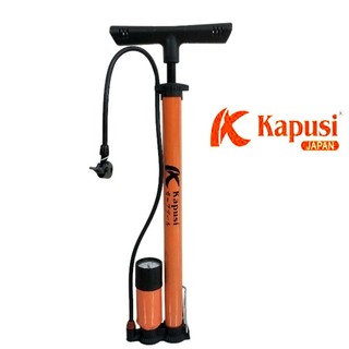 Bơm xe đạp xe máy Kapusi Dài 60cm lực bơm khỏe, bơm tay nhẹ nhàng tiện lợi có đầu bơm bóng, bơm đệm