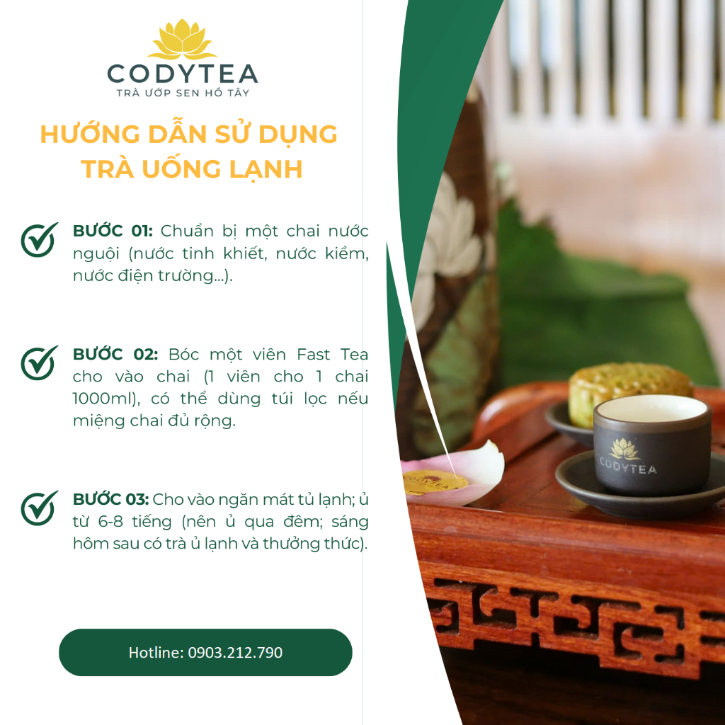 Fast Tea - Trà Sen ủ lạnh, Trà ướp Sen Fasttea, Trà ướp Sen Tây Hồ ...
