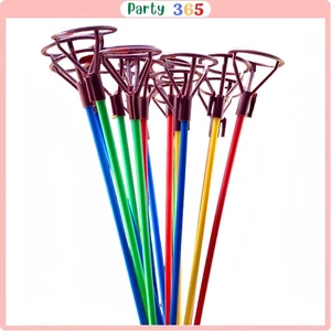 Set 10 Que Gắn Bóng Bay Đủ Màu Sắc