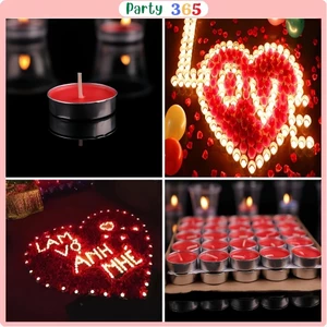 Hộp 10 Nến Sáp Tealight Thơm Trang Trí Phòng Cưới,tỏ Tình,..