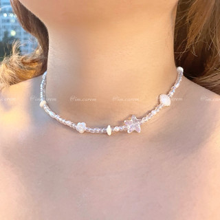 Vòng Cổ Xỏ Hạt 𝐎𝐜𝐞𝐚𝐧 𝐆𝐥𝐨𝐰 - Dây Chuyền Sao Biển - Phụ Kiện Đi Biển Handmade by Carem 🫧•. ݁𓇼