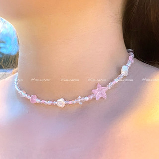 Vòng Cổ Xỏ Hạt 𝐎𝐜𝐞𝐚𝐧 𝐆𝐥𝐨𝐰 - Dây Chuyền Sao Biển - Phụ Kiện Đi Biển Handmade by Carem 🫧•. ݁𓇼
