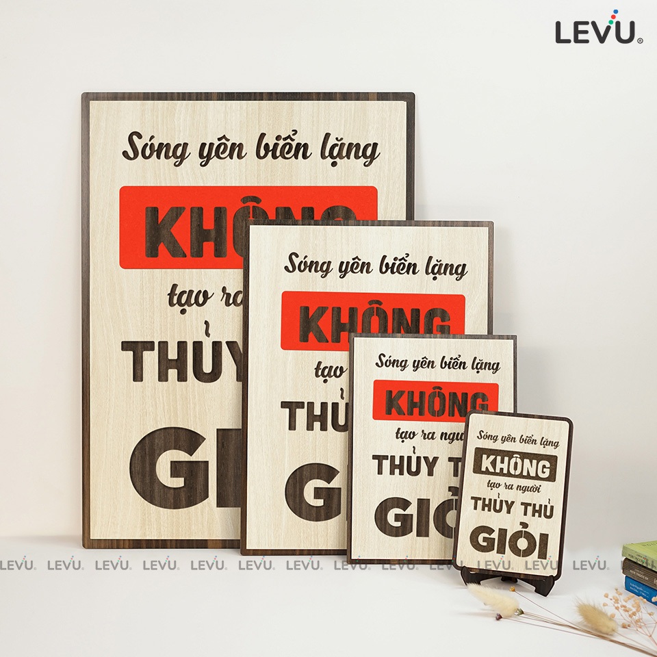 Tranh slogan phương châm sống tích cực LEVU109: Sóng yên biển lặng không tạo ra người thủy thủ giỏi